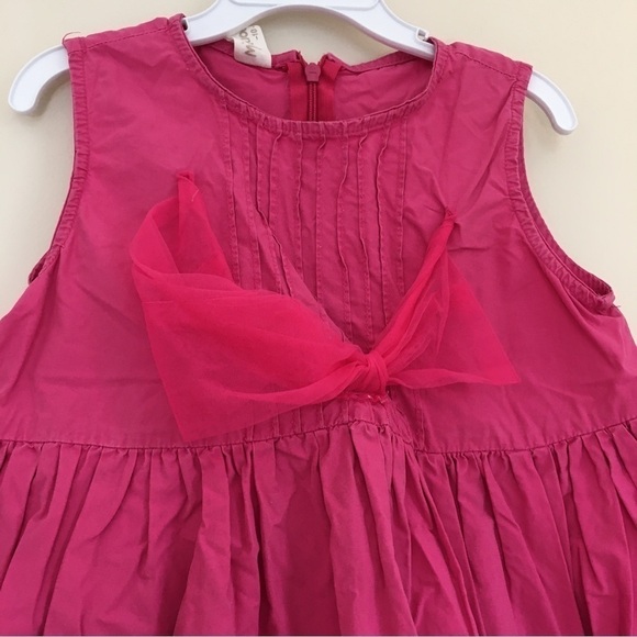 Fuchsia Pink Toddler Little Girls Sleeveless Fit & Flare Gray shift Dress - Picture 4 of 16